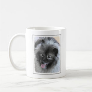 Keeshond Bailey Painting - Cute Original Dog Art Coffee Mug