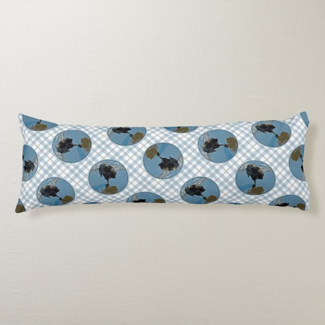 Keeshond Ballet Photograph Cute Original Dog Art Body Pillow (Front)