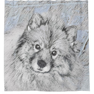 Keeshond Beth Painting - Cute Original Dog Art