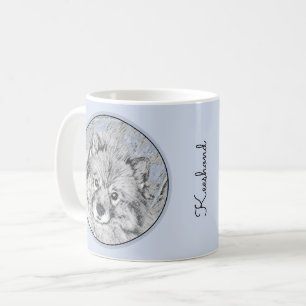Keeshond Beth Painting - Cute Original Dog Art Coffee Mug