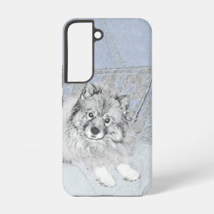 Keeshond Beth Painting - Cute Original Dog Art Samsung Galaxy Case