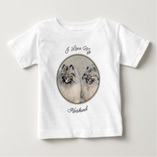 Keeshond Brothers Painting - Original Dog Art Baby T-Shirt
