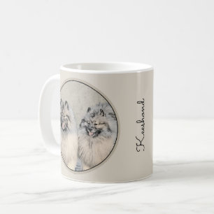 Keeshond Brothers Painting - Original Dog Art Coffee Mug
