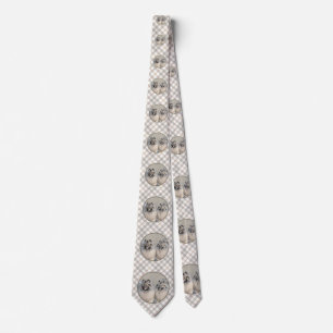 Keeshond Brothers Painting - Original Dog Art Tie