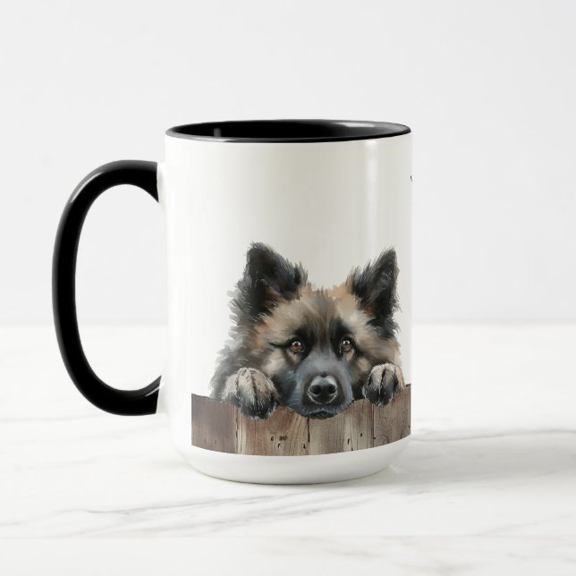 Keeshond Chien Mug (Gauche)