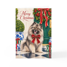 Keeshond Christmas Card