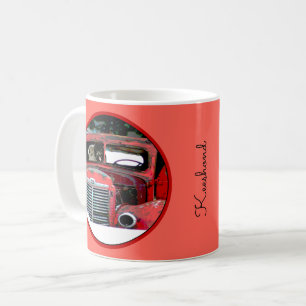 Keeshond Christmas Old Truck Painting Dog Art Coffee Mug