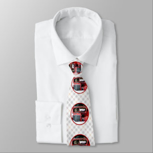 Keeshond Christmas Old Truck Painting Dog Art Tie