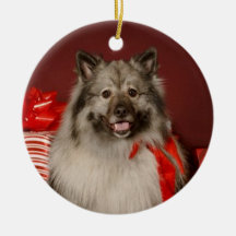 Keeshond Christmas Ornament