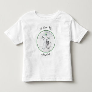 Keeshond Christmas Snowman Painting Dog Art Toddler T-shirt