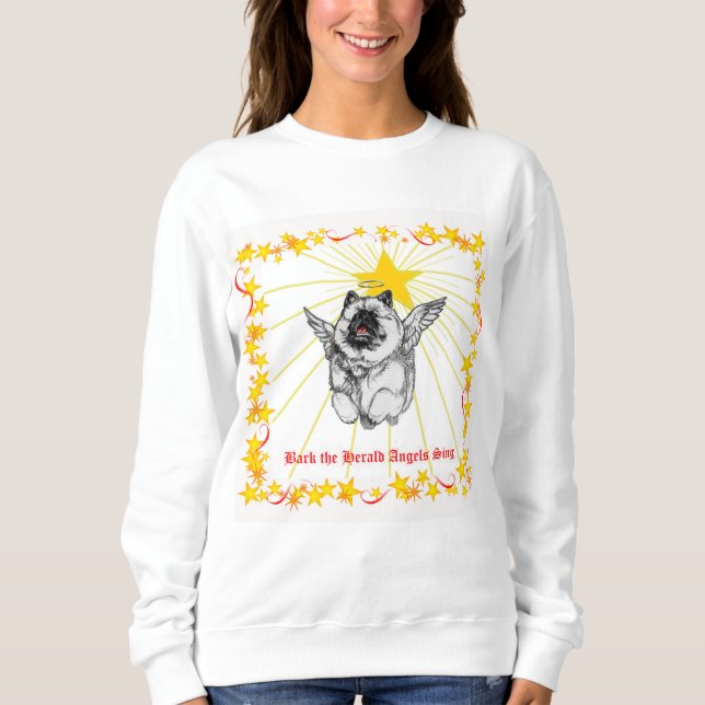 Keeshond Christmas sweatshirt (Front)