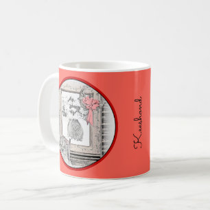 Keeshond Christmas Winter Window Painting Dog Art Coffee Mug