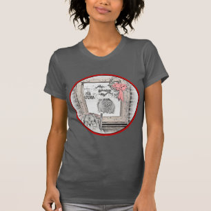 Keeshond Christmas Winter Window Painting Dog Art T-Shirt