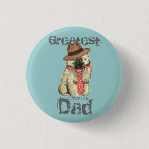 Keeshond Dad 1 Inch Round Button