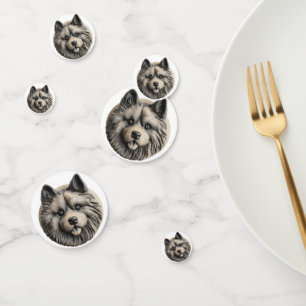 Keeshond Dog 3D Inspired Confetti