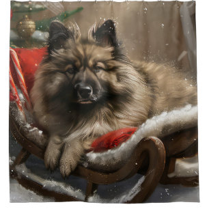 keeshond Dog Christmas Festive 