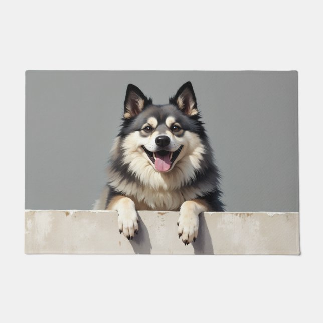 Keeshond Dog Doormat Art (Front)