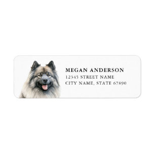 Keeshond Dog Return Address Labels