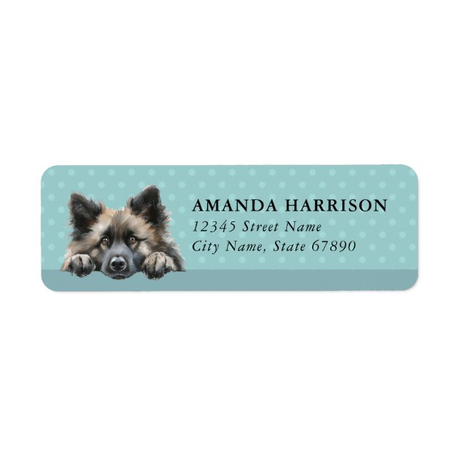Keeshond Dog Return Address Labels (Front)