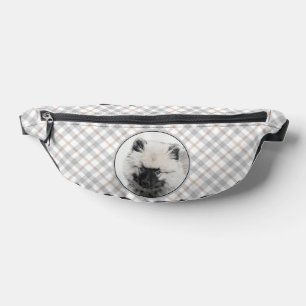 Keeshond Drawing Kees Puppy Cute Original Dog Art Fanny Pack