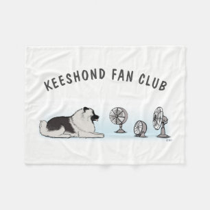 Keeshond Fan Club Cool Keesie Lover's Fleece Blanket