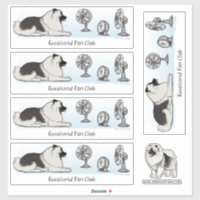 Keeshond Fan Club | Cute Dog with Fans Sticker Set