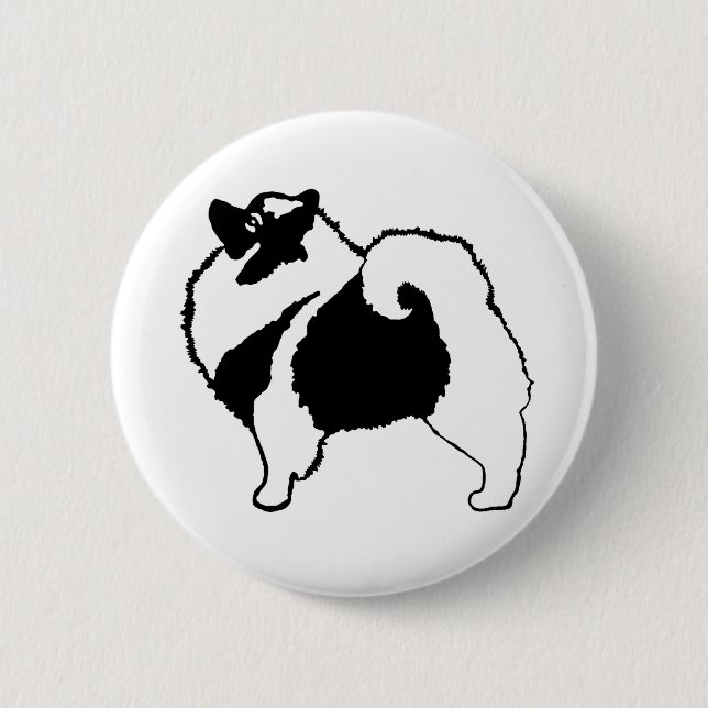 Keeshond Graphics  - Cute Original Dog Art 2 Inch Round Button (Front)