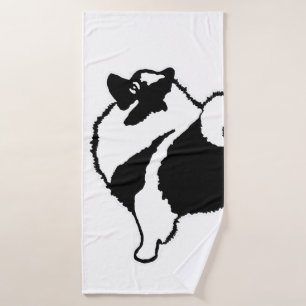 Keeshond Graphics  - Cute Original Dog Art Bath Towel Set