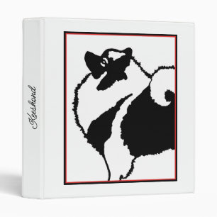 Keeshond Graphics - Cute Original Dog Art Binder