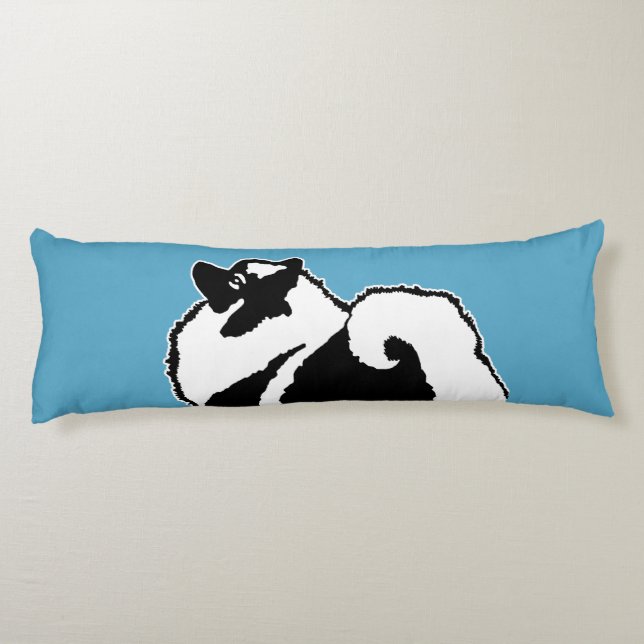 Keeshond Graphics  - Cute Original Dog Art Body Pillow (Back)