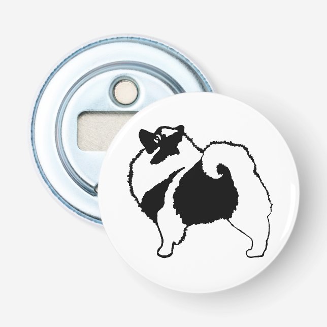Keeshond Graphics  - Cute Original Dog Art Bottle Opener (Front)