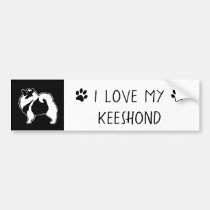 Keeshond Graphics - Cute Original Dog Art Bumper Sticker