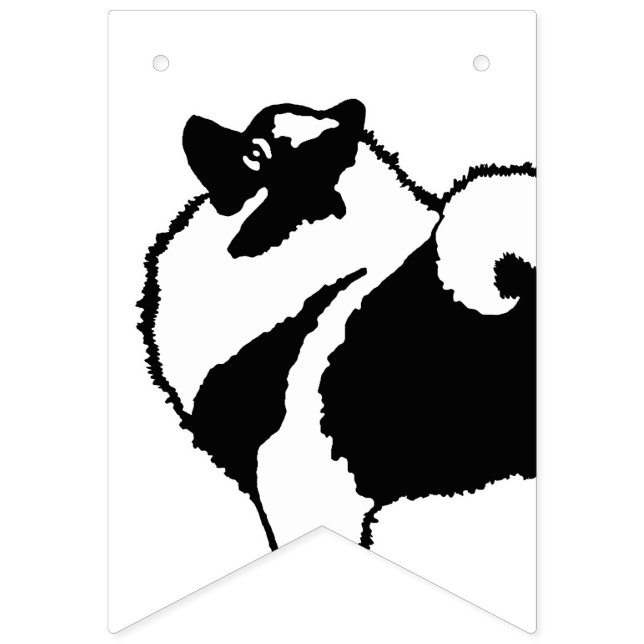 Keeshond Graphics  - Cute Original Dog Art Bunting Flags (First Flag)
