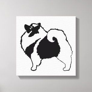 Keeshond Graphics  - Cute Original Dog Art Canvas Print