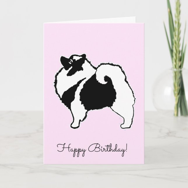 Keeshond Graphics  - Cute Original Dog Art Card (Front)