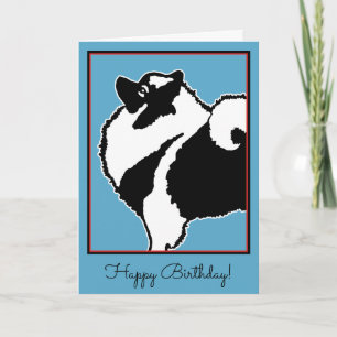 Keeshond Graphics  - Cute Original Dog Art Card