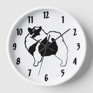 Keeshond Graphics  - Cute Original Dog Art Clock