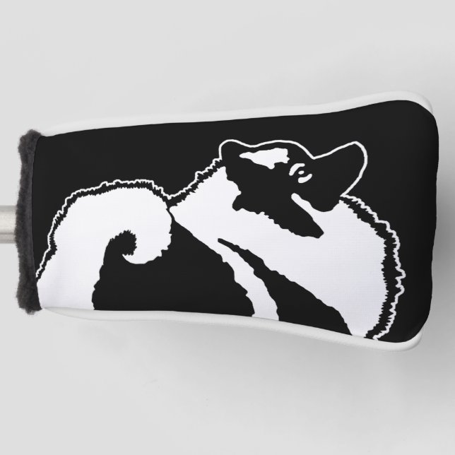 Keeshond Graphics  - Cute Original Dog Art Golf Head Cover (Front)