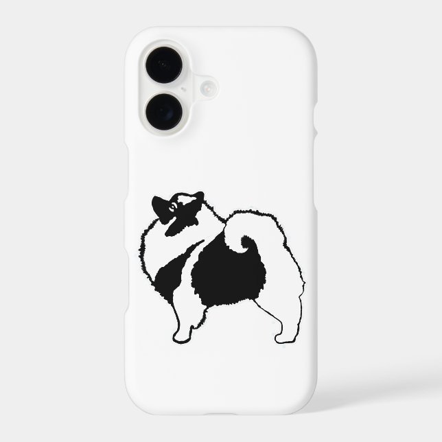 Keeshond Graphics  - Cute Original Dog Art iPhone Case (Back)