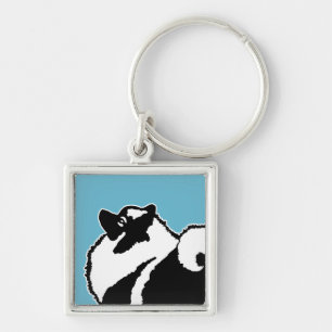 Keeshond Graphics - Cute Original Dog Art Keychain