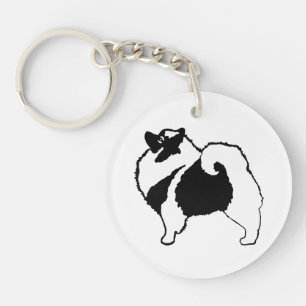 Keeshond Graphics  - Cute Original Dog Art Keychain