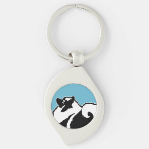 Keeshond Graphics  - Cute Original Dog Art Keychain
