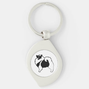 Keeshond Graphics - Cute Original Dog Art Keychain