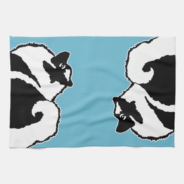 Keeshond Graphics  - Cute Original Dog Art Kitchen Towel (Horizontal)