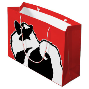 Keeshond Graphics - Cute Original Dog Art Large Gift Bag