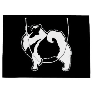 Keeshond Graphics - Cute Original Dog Art Large Gift Bag