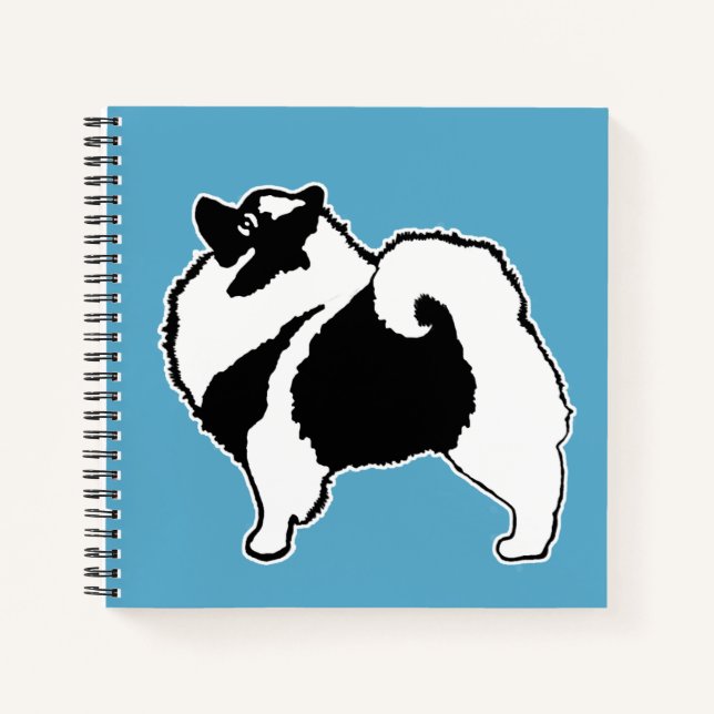 Keeshond Graphics  - Cute Original Dog Art Notebook (Front)