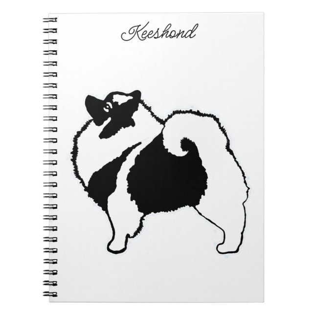 Keeshond Graphics  - Cute Original Dog Art Notebook (Front)