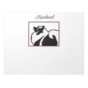 Keeshond Graphics - Cute Original Dog Art Notepad