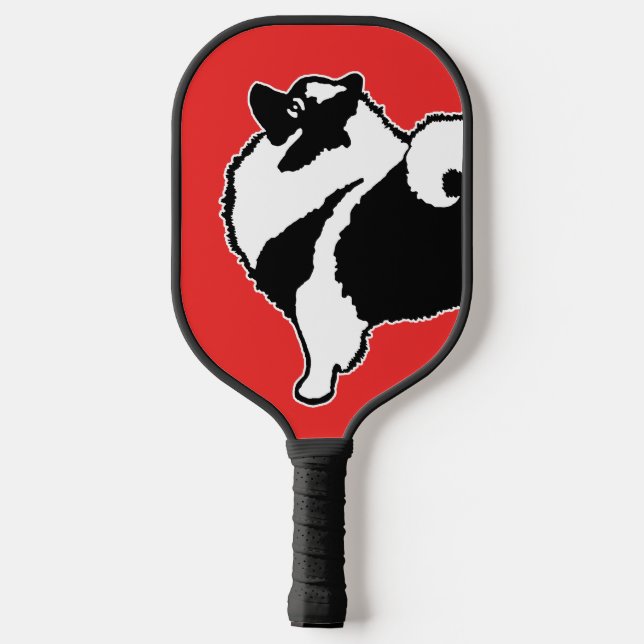 Keeshond Graphics  - Cute Original Dog Art Pickleball Paddle (Back)